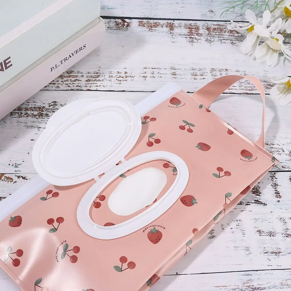 EVA Wet Wipes Bag Portable Baby Wipes Pouch Flip Cover Snap-Strap Holder Case Refillable Useful Tissue Box Stroller Accessories