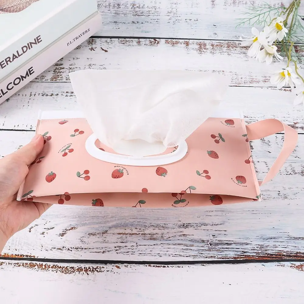 EVA Wet Wipes Bag Portable Baby Wipes Pouch Flip Cover Snap-Strap Holder Case Refillable Useful Tissue Box Stroller Accessories