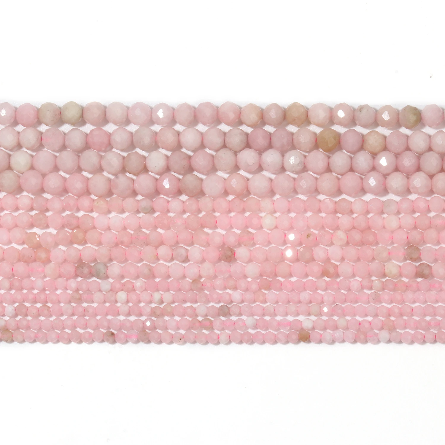 Natural Pink Opal Stone Beads Faceted 2mm 3mm 4mm Round Loose Beads Diy Bracelet Necklace Jewelry Making Accessories