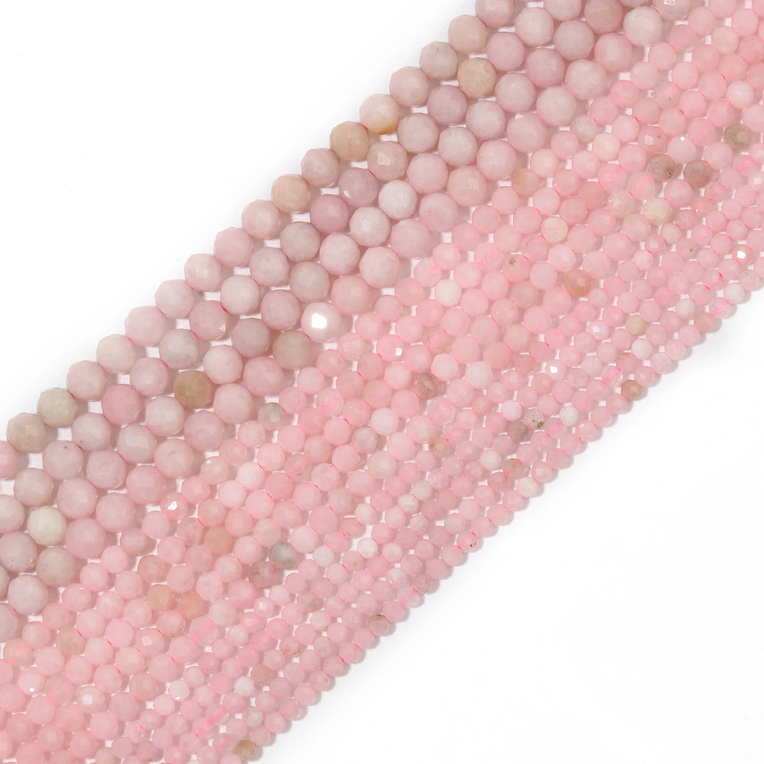 Natural Pink Opal Stone Beads Faceted 2mm 3mm 4mm Round Loose Beads Diy Bracelet Necklace Jewelry Making Accessories