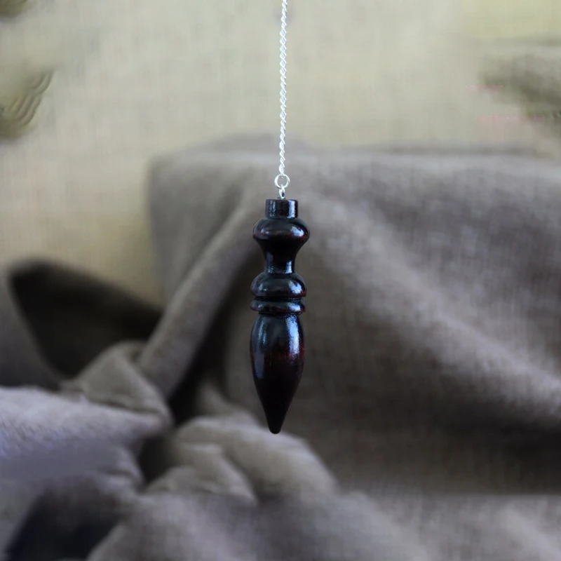 Wooden Pendulum for Divination Dowsing Natural Egyptian Wood Pendulums with Witness Meditation Dowser Spiritual Pendulos X145
