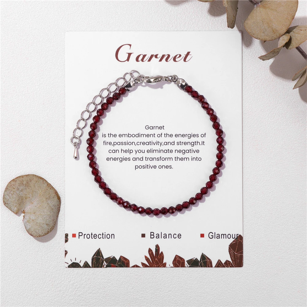 Natural Stone 3mm Faceted Beads Bracelet Obsidian Healing Energy Yoga Bracelet for Women Men Bracelet Adjustable Jewelry Gifts
