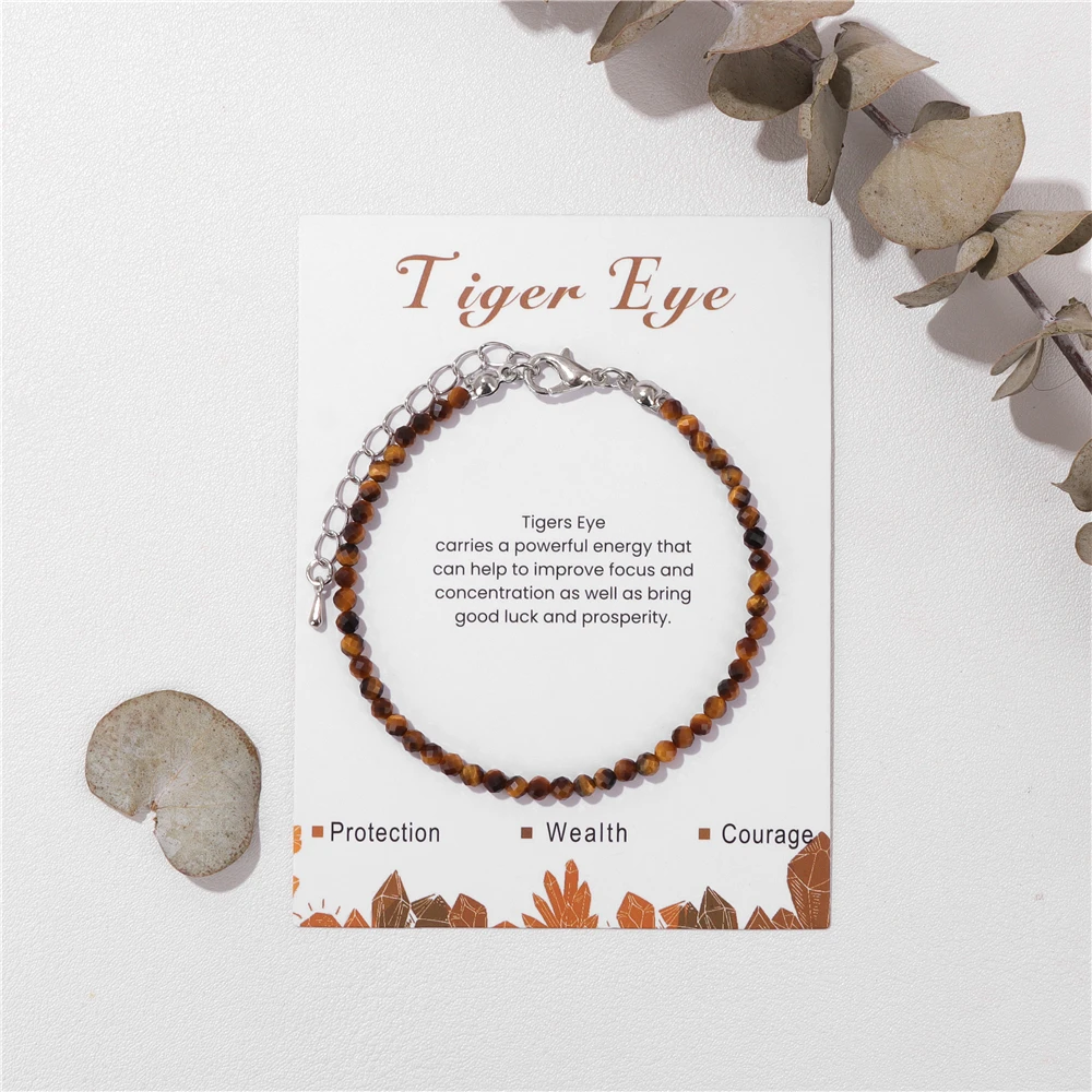 Natural Stone 3mm Faceted Beads Bracelet Obsidian Healing Energy Yoga Bracelet for Women Men Bracelet Adjustable Jewelry Gifts