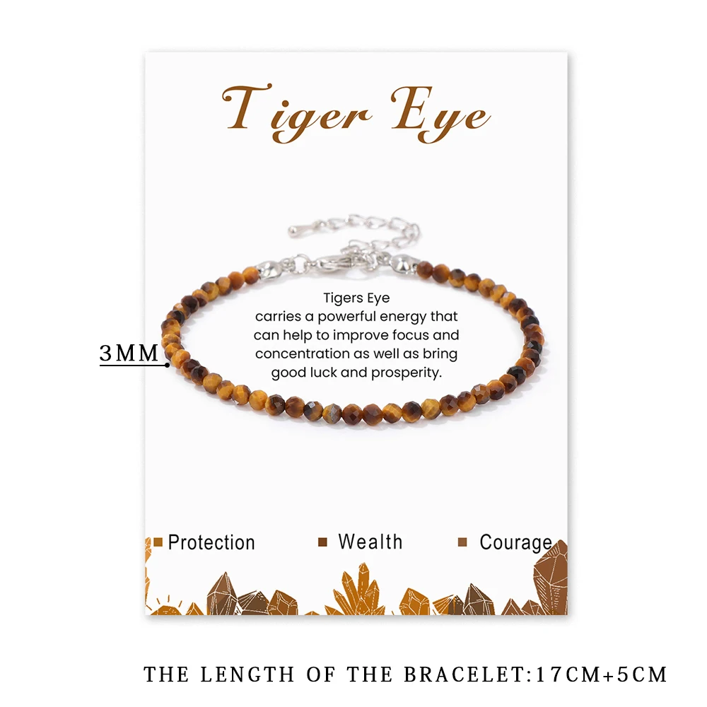 Natural Stone 3mm Faceted Beads Bracelet Obsidian Healing Energy Yoga Bracelet for Women Men Bracelet Adjustable Jewelry Gifts