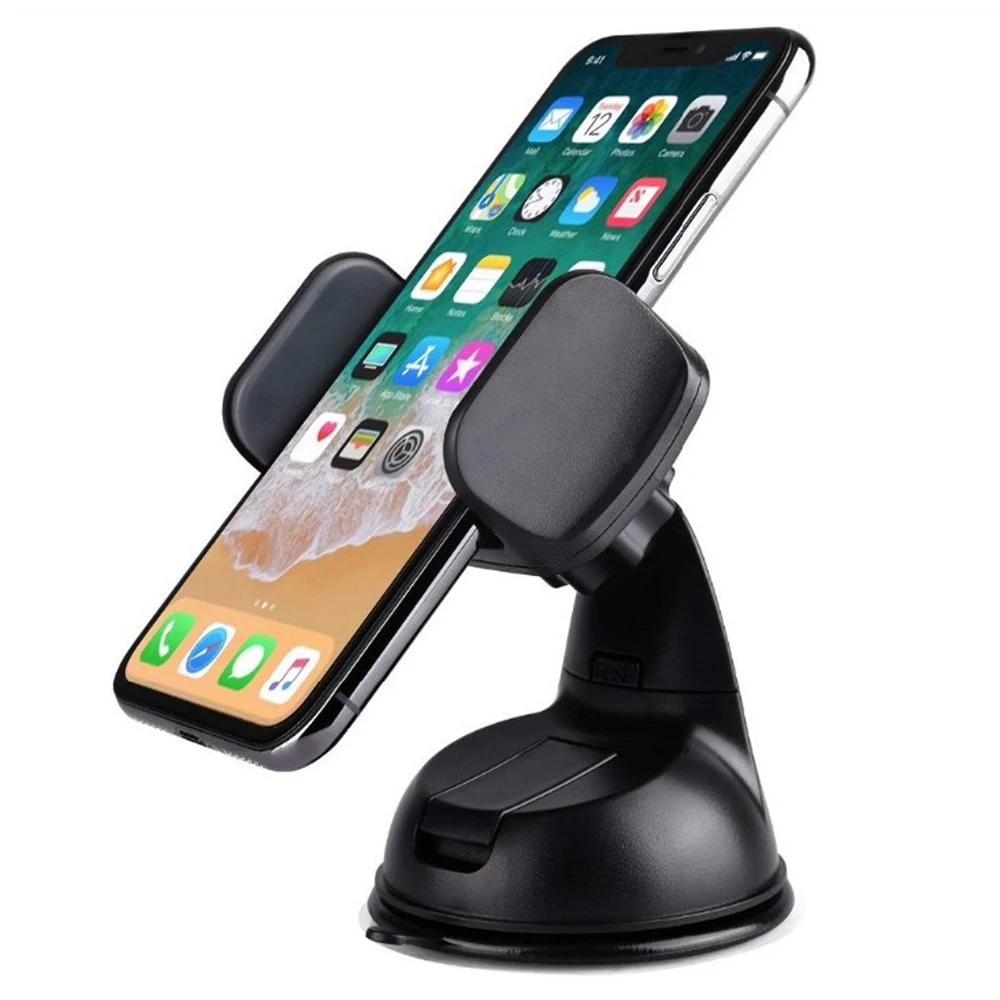 Car Suction Cup Phone Holder 360° Rotation Universal Dashboard Windshield Phone Mount for iPhone Samsung Android Smartphone GPS