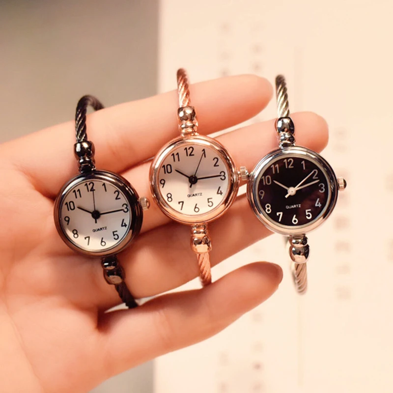YIKAZE Women Bracelet Watch Retro Gold Bangle Women Watches Stainless Steel Retro Ladies Quartz Wristwatch Clock Dress Watch