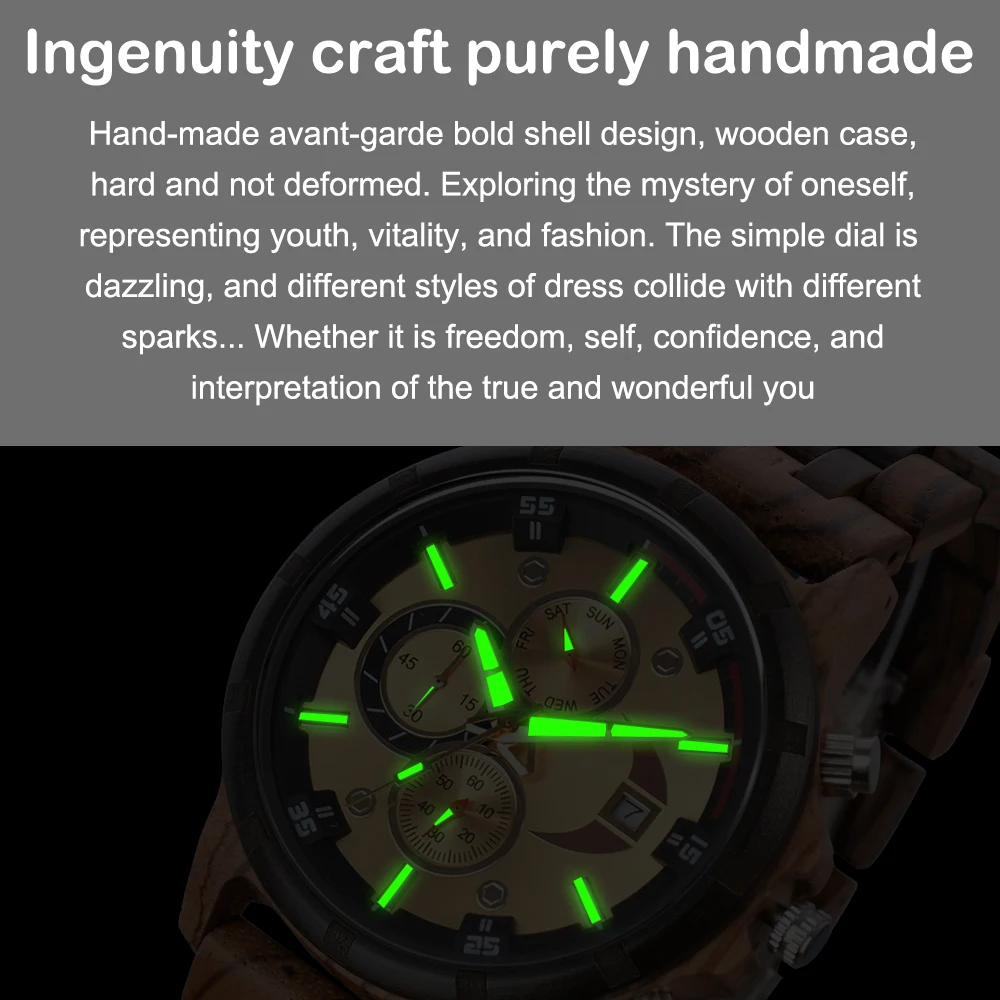 Wood Watch Men Wooden Luxury Mens Wrist Watches Man Sports Fashion Men's Quartz Wristwatches Wooden Watch for Men reloj hombre