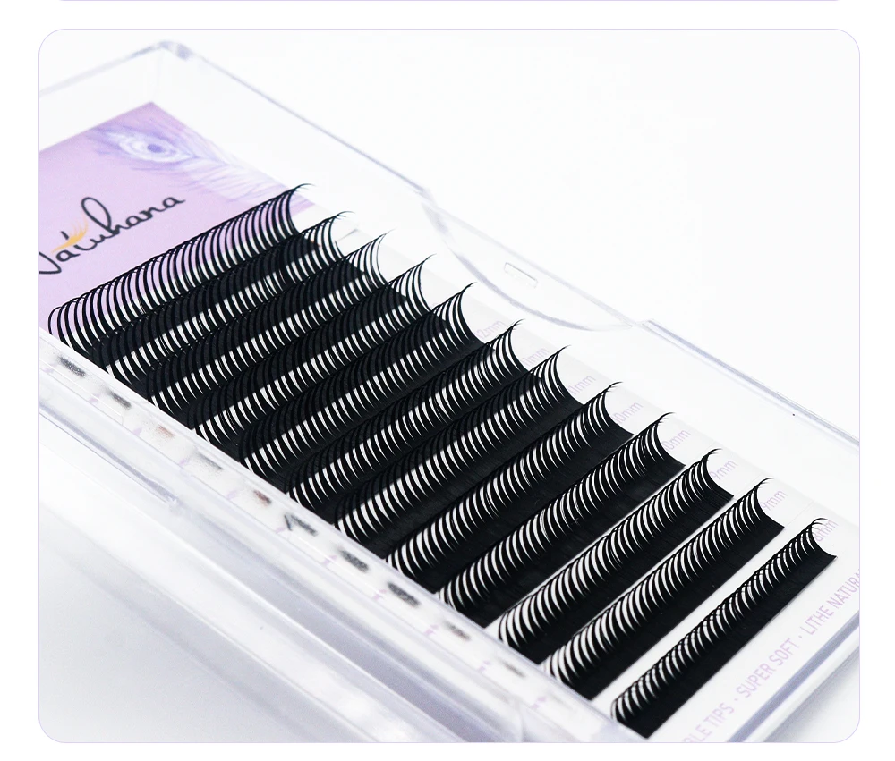 NATUHANA New 0.07mm Wet Eyelash Extension Manga Wispy Cosplay Type Spikes Lashes Extensions Volume Premade Fans Lashes Supplies