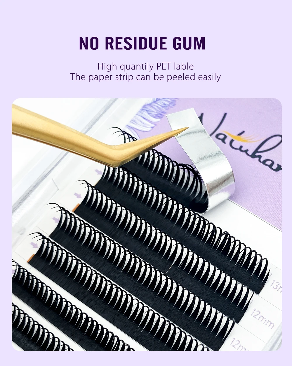 NATUHANA New 0.07mm Wet Eyelash Extension Manga Wispy Cosplay Type Spikes Lashes Extensions Volume Premade Fans Lashes Supplies