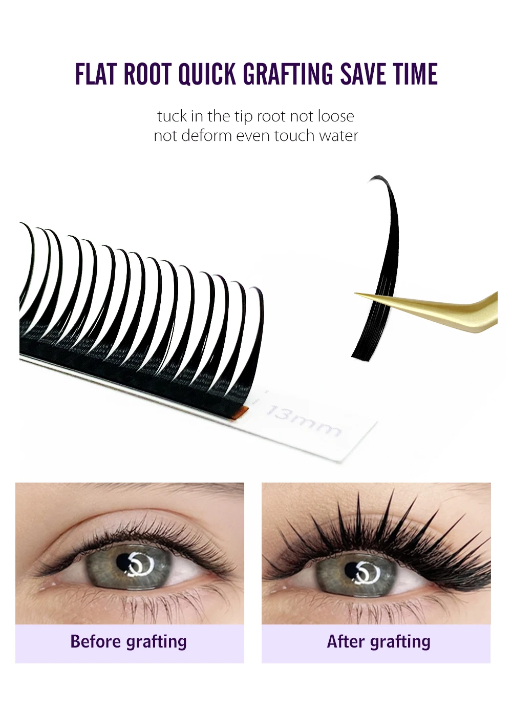 NATUHANA New 0.07mm Wet Eyelash Extension Manga Wispy Cosplay Type Spikes Lashes Extensions Volume Premade Fans Lashes Supplies