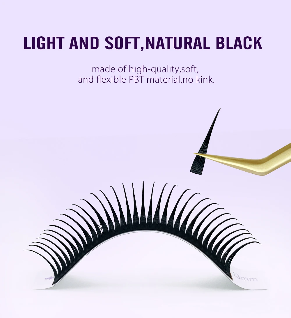 NATUHANA New 0.07mm Wet Eyelash Extension Manga Wispy Cosplay Type Spikes Lashes Extensions Volume Premade Fans Lashes Supplies