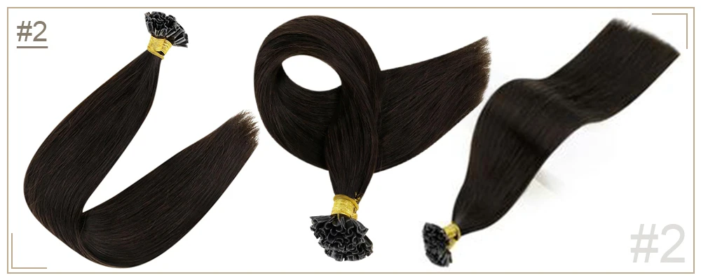 Full Shine U Tip Hair Extensions Fusion Hair Balayage Color 40-50g Keratin Glue Beads Prebonded Remy Human Hair Extensions