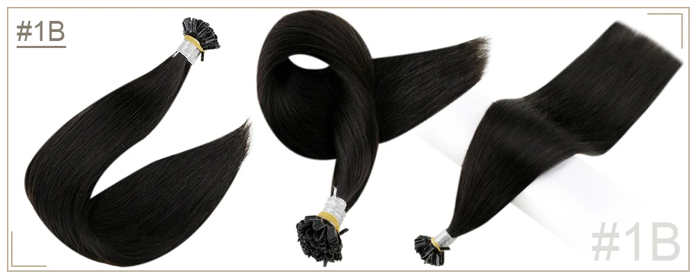 Full Shine U Tip Hair Extensions Fusion Hair Balayage Color 40-50g Keratin Glue Beads Prebonded Remy Human Hair Extensions