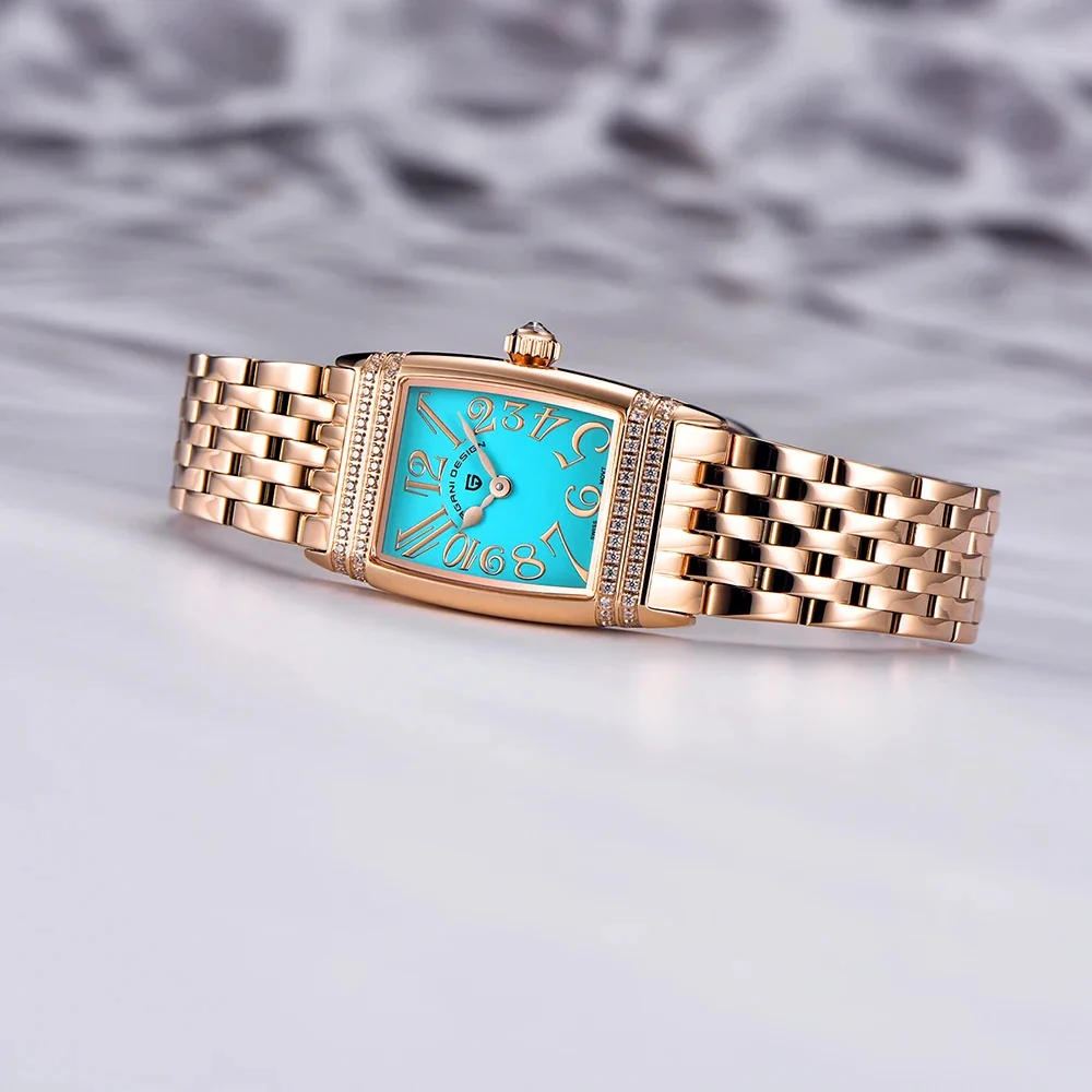 PAGANI DESIGN Luxury Fashion Women's Quartz Watch Swiss Ronda Movt Sapphire Stainless Steel Waterproof Clock Gift For Woman