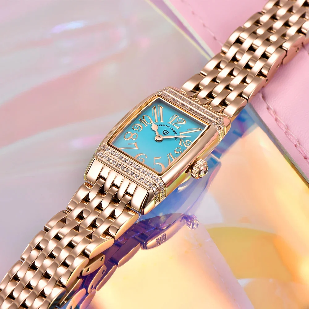 PAGANI DESIGN Luxury Fashion Women's Quartz Watch Swiss Ronda Movt Sapphire Stainless Steel Waterproof Clock Gift For Woman