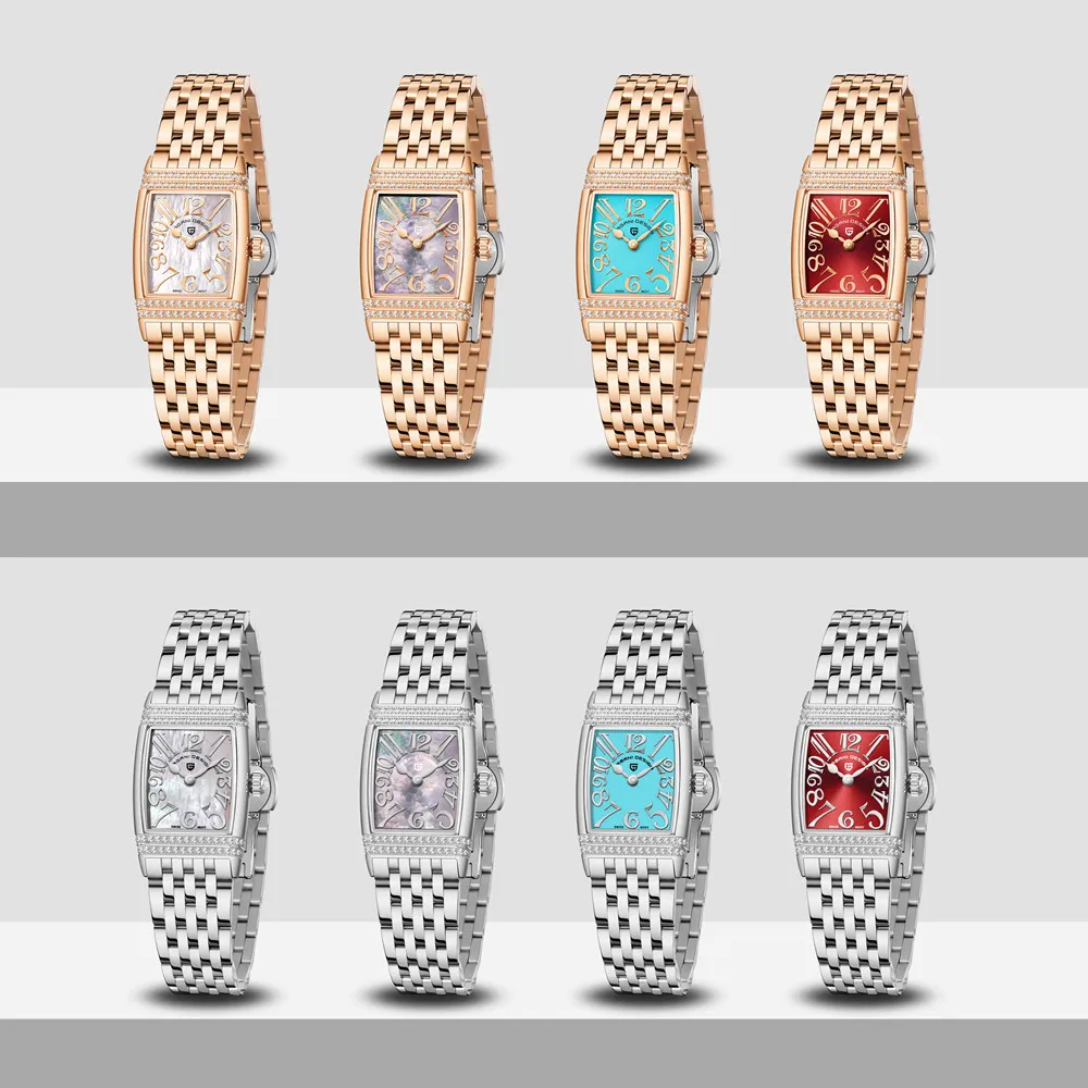 PAGANI DESIGN Luxury Fashion Women's Quartz Watch Swiss Ronda Movt Sapphire Stainless Steel Waterproof Clock Gift For Woman