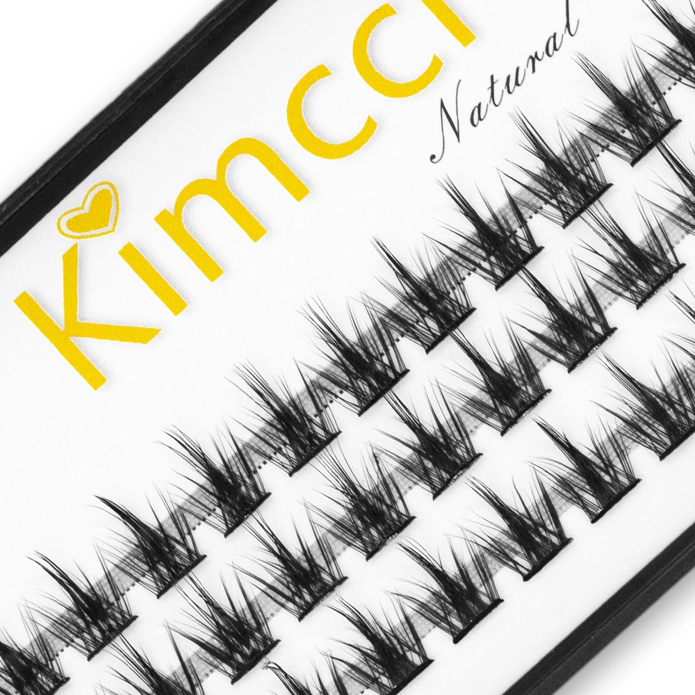 Kimcci CYEM 36 Bundles Mink Eyelash Extension Faux Mink Lashes Segmented False Bundles Eyelashe  Natural Easy to Operate Eyelash