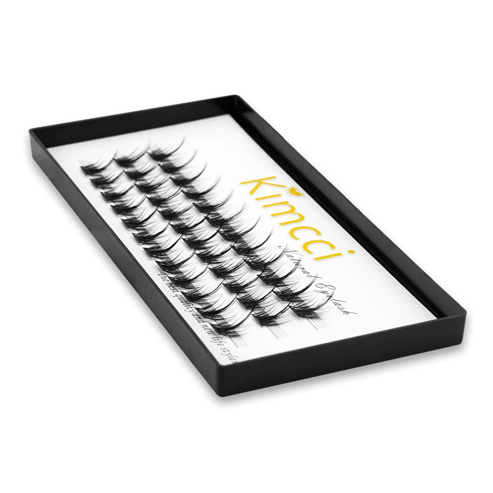 Kimcci CYEM 36 Bundles Mink Eyelash Extension Faux Mink Lashes Segmented False Bundles Eyelashe  Natural Easy to Operate Eyelash