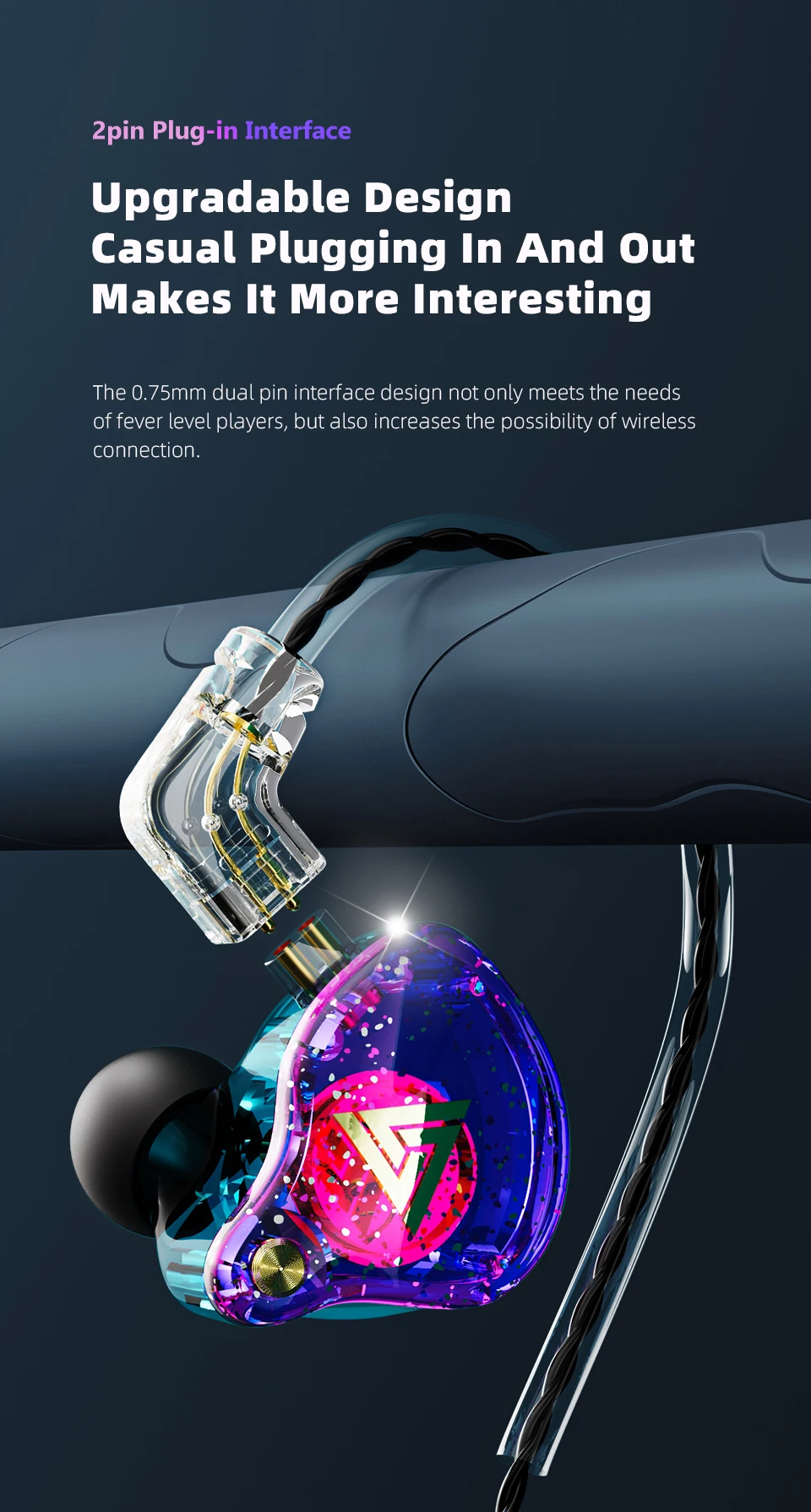 QKZ AK6/AERS/AK6 PRO Wired Headphones Dual Drive HiFi Earphone with Mic 3.5mm Sport Running Music Earbuds Bass Stereo Headset