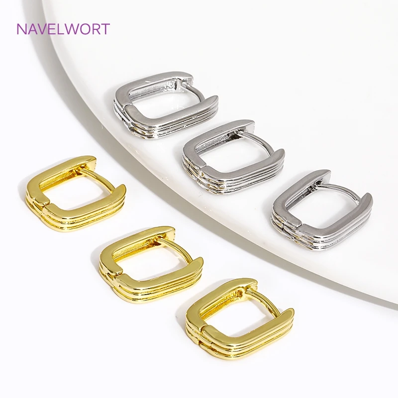 Trendy 18K Gold Plated Brass Geometric Hoop Earring Inlaid Zircon Twist Round Earring,Jewelry Party Gifts For Women Wholesale