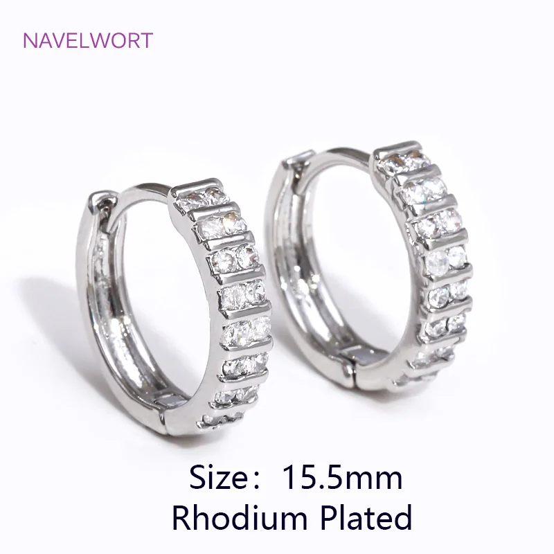 Trendy 18K Gold Plated Brass Geometric Hoop Earring Inlaid Zircon Twist Round Earring,Jewelry Party Gifts For Women Wholesale