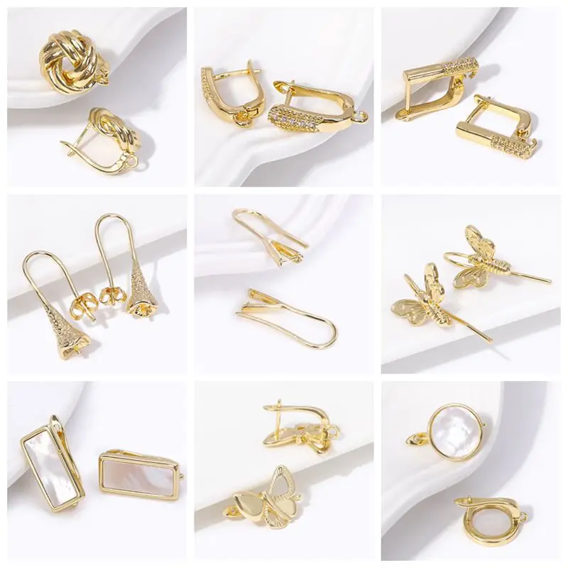 Trendy 18K Gold Plated Brass Geometric Hoop Earring Inlaid Zircon Twist Round Earring,Jewelry Party Gifts For Women Wholesale