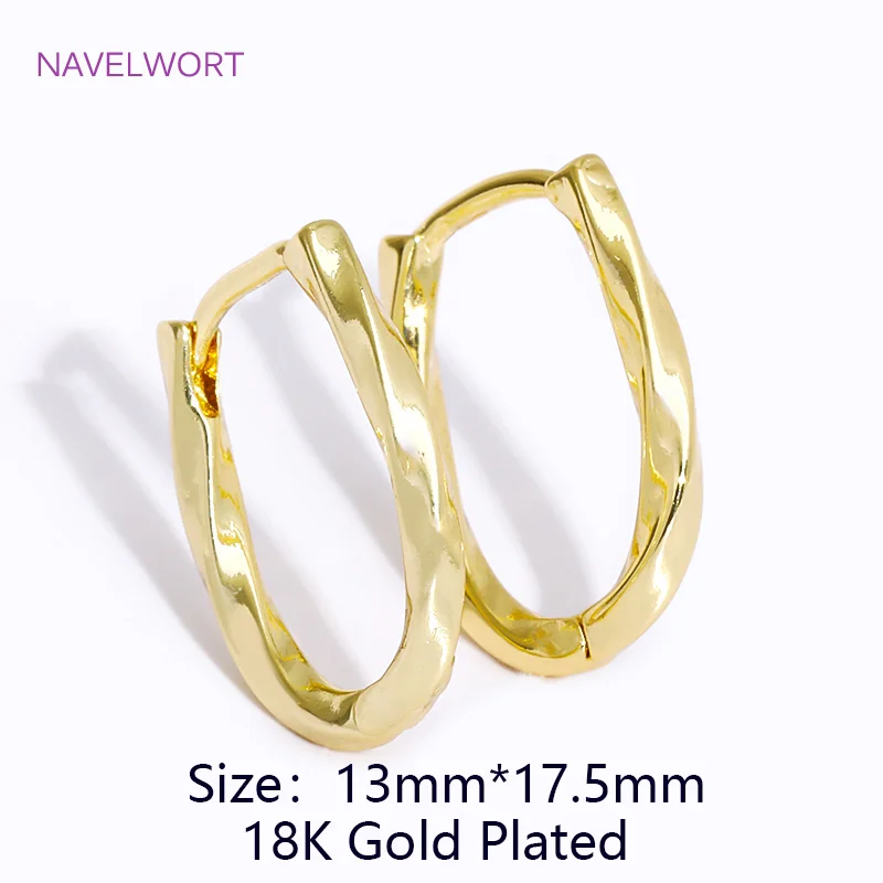 Trendy 18K Gold Plated Brass Geometric Hoop Earring Inlaid Zircon Twist Round Earring,Jewelry Party Gifts For Women Wholesale