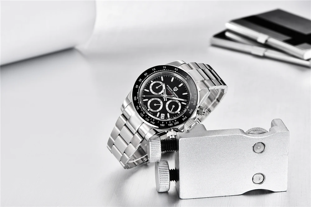 PAGANI DESIGN 2026 New Men's Watches Luxury Rose Gold Quartz Watch For Men 100M Waterproof Sports Chronograph Wristwatch Men