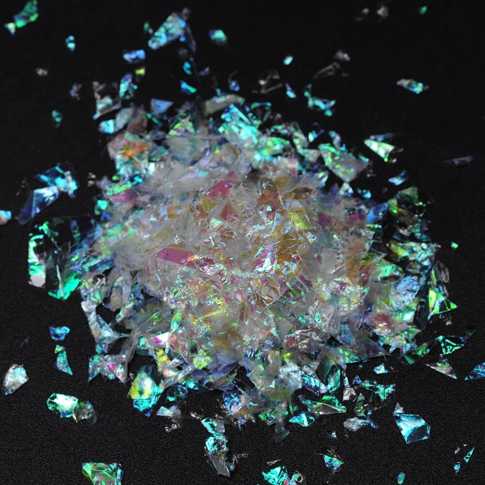 20g/Pack Irregular Colorful Glitter Resin Nail Flakes Ultra-thin DIY Crafts Slice For Nail Art Decoration Shiny Mermaid Sequin
