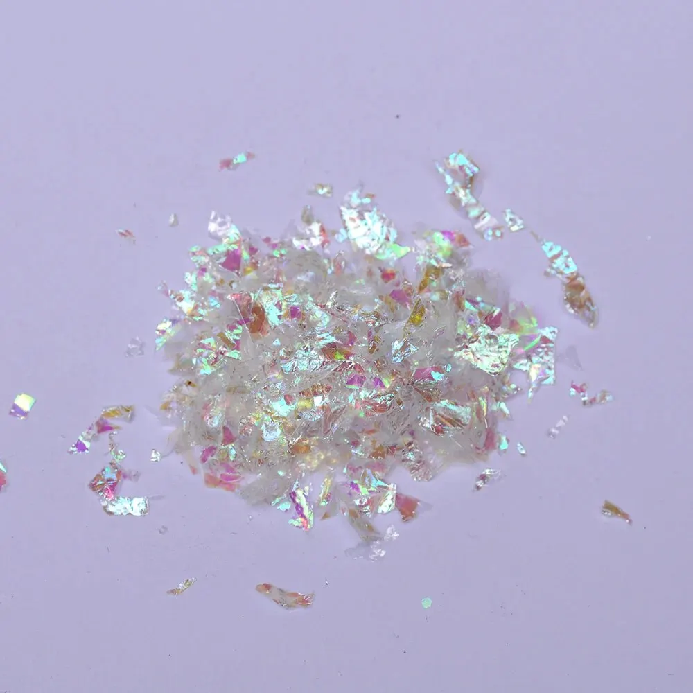 20g/Pack Irregular Colorful Glitter Resin Nail Flakes Ultra-thin DIY Crafts Slice For Nail Art Decoration Shiny Mermaid Sequin