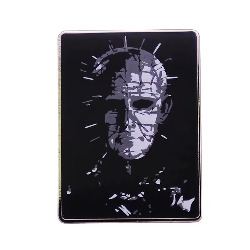 Horror Movie Hellraiser Enamel Pin Gothic Badge Men's Backpack Pin Brooch Denim Jacket Unique Accessory Jewelry Gift