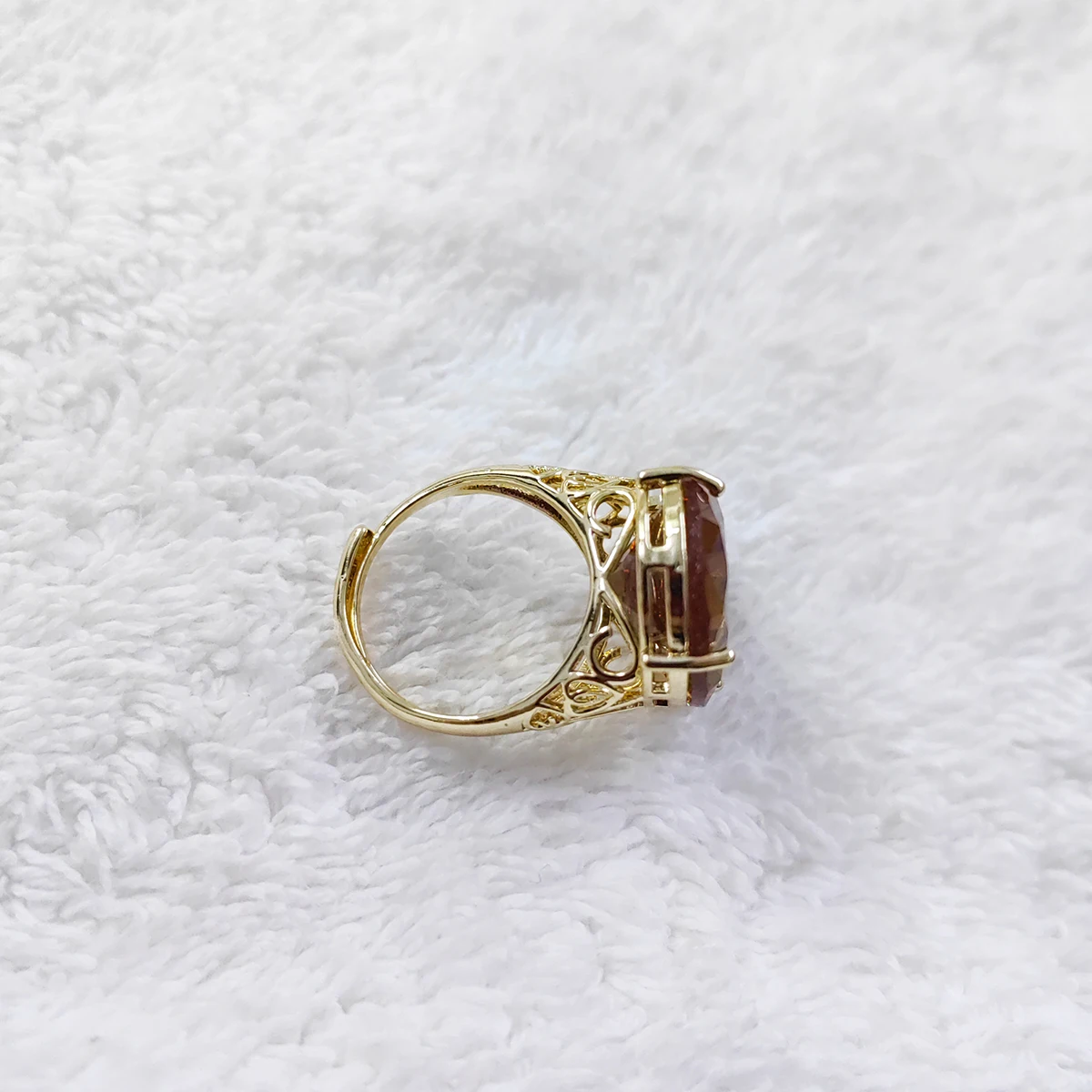Turkish Color Changing Gemstone Sultanite Ornaments Oval Ring Fashion Simple Rings for Women Jewelry