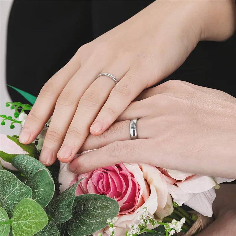 Tigrade Classic Jewelry 2/4/6/8mm Cute Men Women Simple Rings Polish100% Pure Tungsten Carbide Ring Wedding Band Engagement Ring