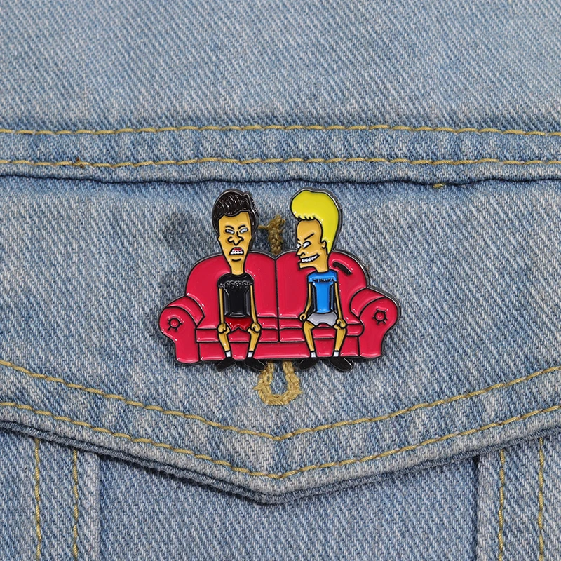 Cartoon Movie Lapel Pin Funny Comedy Animation Badge Enamel Pins For Hats Clothes Backpacks Decoration Accessory Jewelry Gifts