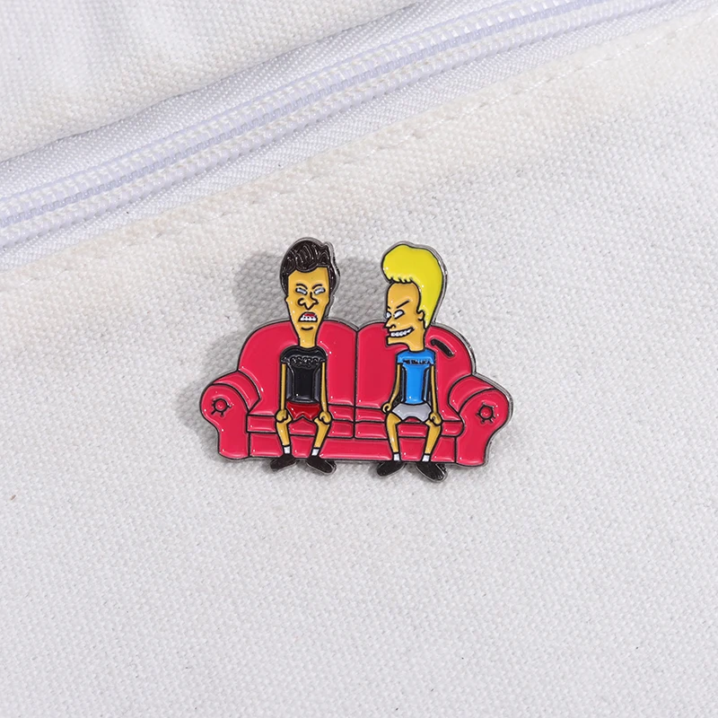 Cartoon Movie Lapel Pin Funny Comedy Animation Badge Enamel Pins For Hats Clothes Backpacks Decoration Accessory Jewelry Gifts