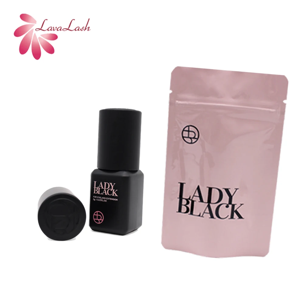 5/10ml Lady Black Eyelash Extension Glue Fast Drying False Lashes Graft Glue Over 6 Weeks Professional Makeup Tools 1 Bottle