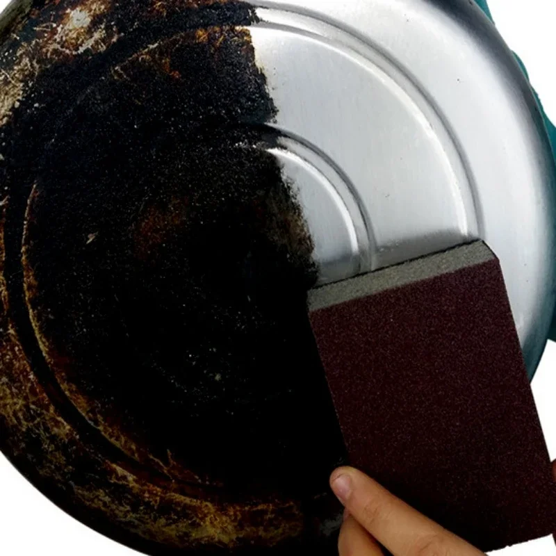 Magic Sponge Eraser Descaling Emery Cleaning Brush Silicon Carbide Descaling Cleaning Brush Stove Top Pot Kitchen Tools