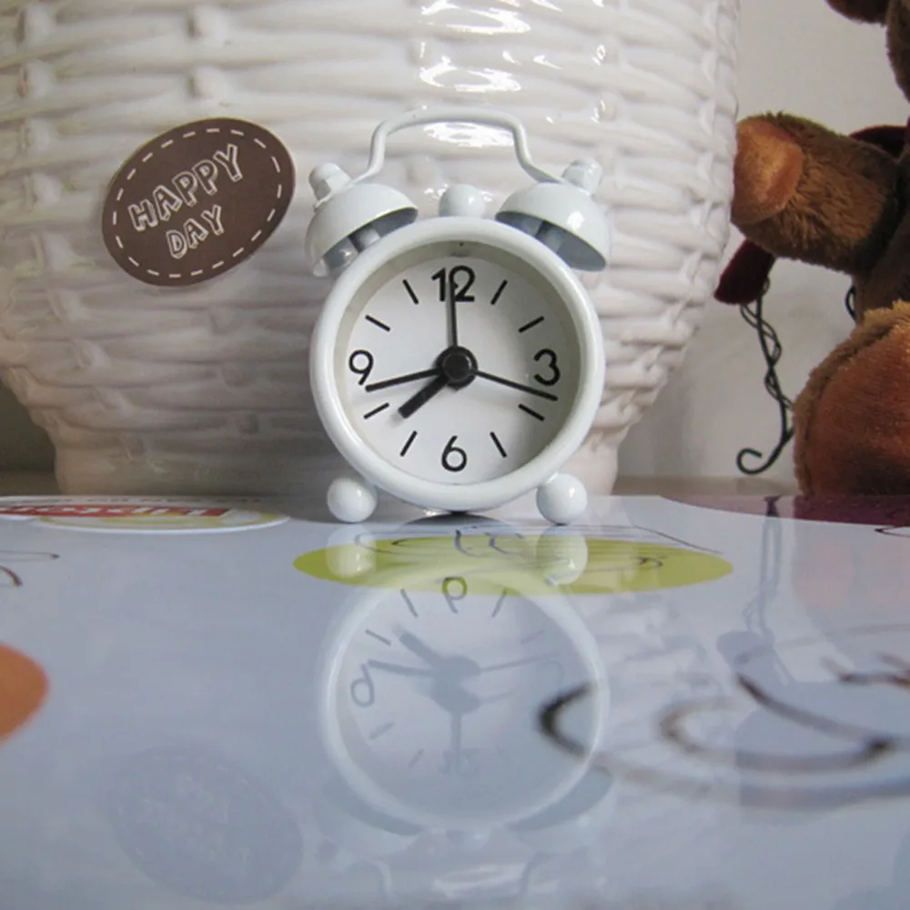 Creative Cute Mini Metal Small Alarm Clock Electronic Home Children's Room Decoration Small Alarm Clock Маленький будильник