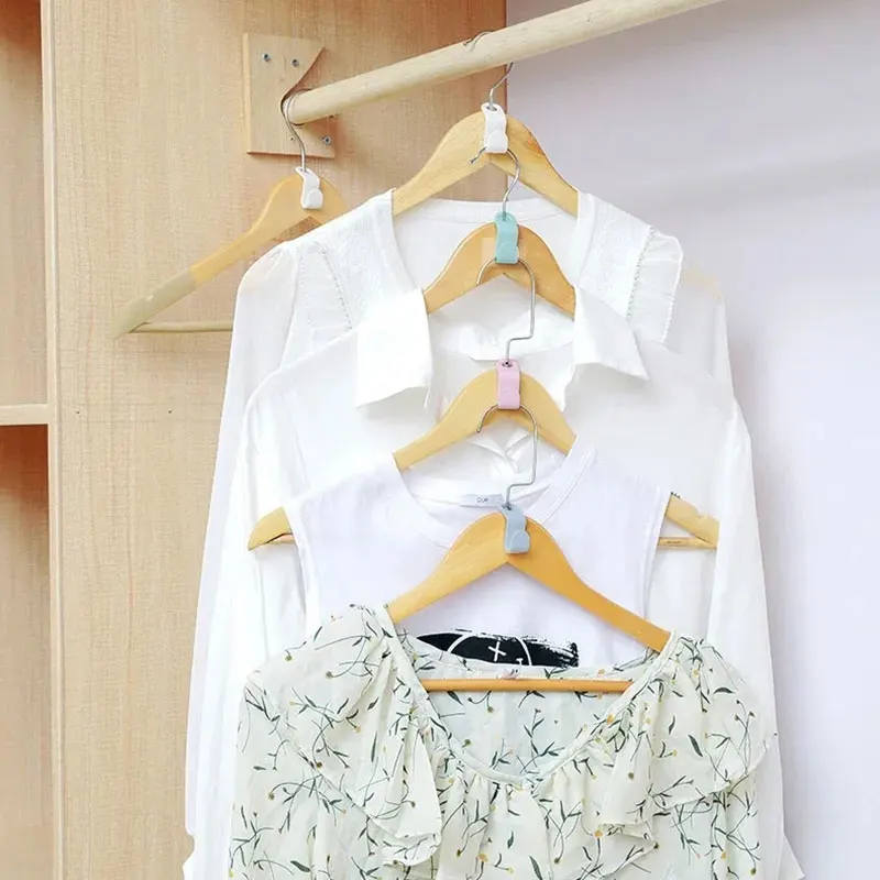 50/5Pcs Clothes Hanger Hooks Space Saving Closet Connector Hook Cascading Hanger Plastic Extender Clips Wardrobe Coat Organizer
