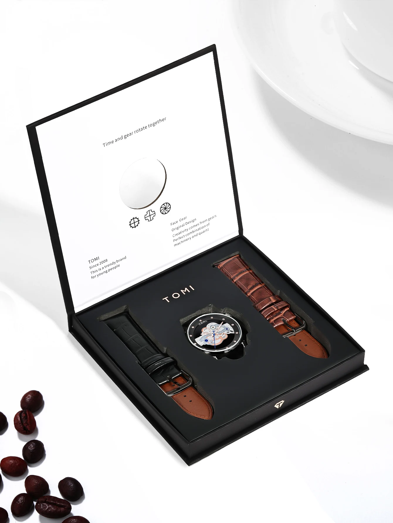 TOMI New Popular Watch Luxury Casual Men's and Women's Watch Hollow Diamond Quartz Watch