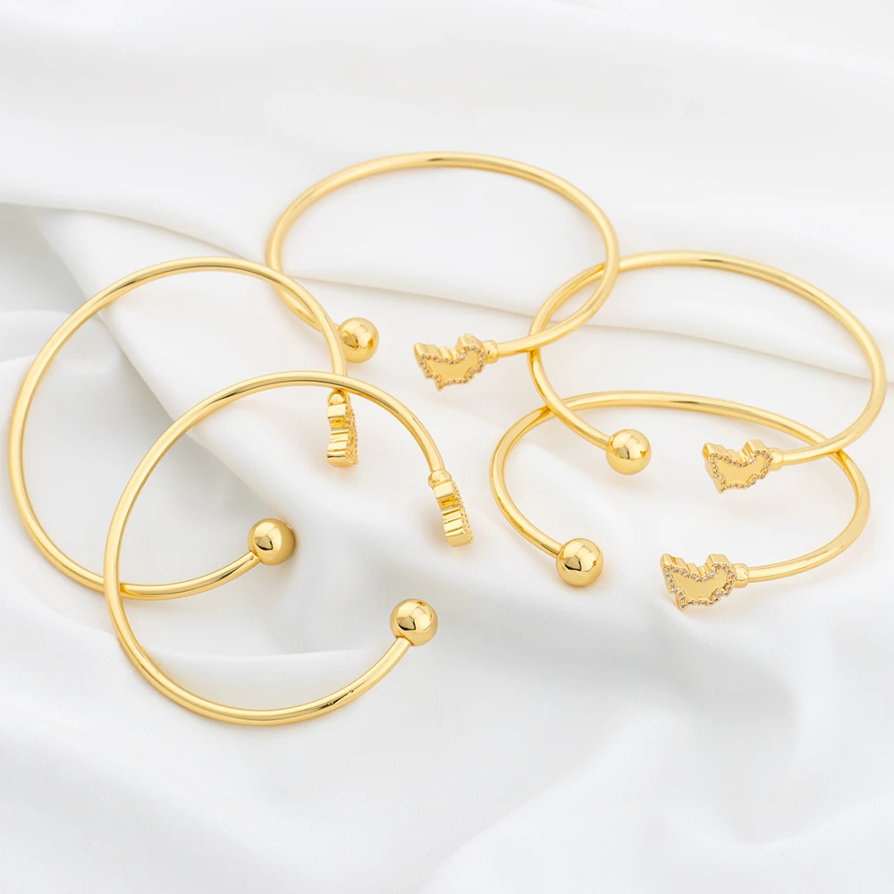 New Cuff Bracelet For Women Party Dubai Shell Shape Bangles 18K Gold Color Map of Africa Jewelry Accessories Anniversary Gifts