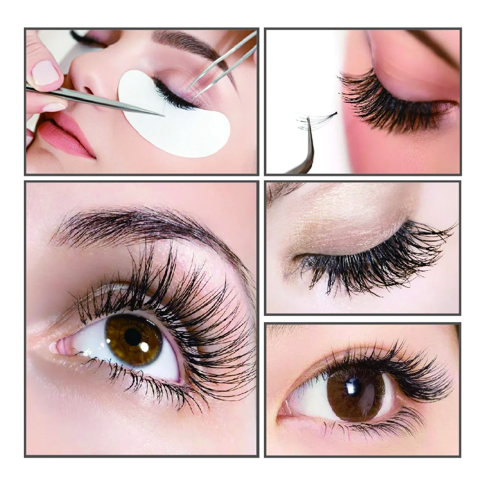 50/100 Pairs Patches for Building Hydrogel EyePads Eyelash Extension Paper Stickers Lint Free Under Eye Pads Makeup Supplies