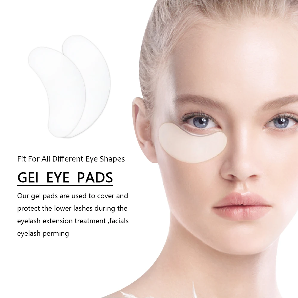 50/100 Pairs Patches for Building Hydrogel EyePads Eyelash Extension Paper Stickers Lint Free Under Eye Pads Makeup Supplies