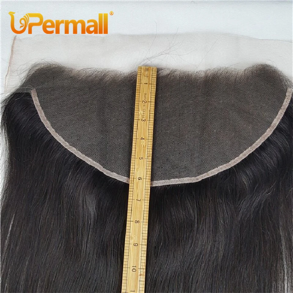 Upermall 26 28 Inch 13x4 13x6 Full Lace Frontal Straight Pre Plucked HD Transparent Body Only Natural Black 100% Remy Human Hair