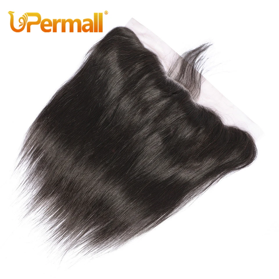 Upermall 26 28 Inch 13x4 13x6 Full Lace Frontal Straight Pre Plucked HD Transparent Body Only Natural Black 100% Remy Human Hair