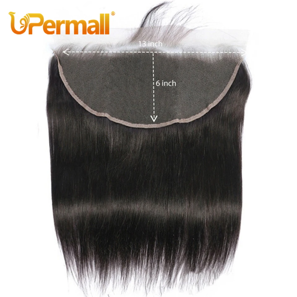 Upermall 26 28 Inch 13x4 13x6 Full Lace Frontal Straight Pre Plucked HD Transparent Body Only Natural Black 100% Remy Human Hair