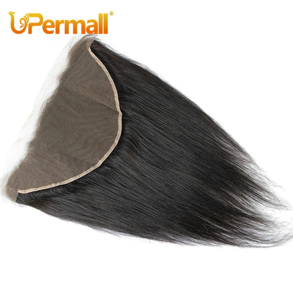 Upermall 26 28 Inch 13x4 13x6 Full Lace Frontal Straight Pre Plucked HD Transparent Body Only Natural Black 100% Remy Human Hair