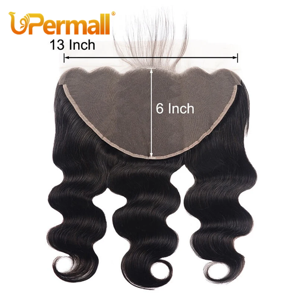 Upermall 26 28 Inch 13x4 13x6 Full Lace Frontal Straight Pre Plucked HD Transparent Body Only Natural Black 100% Remy Human Hair