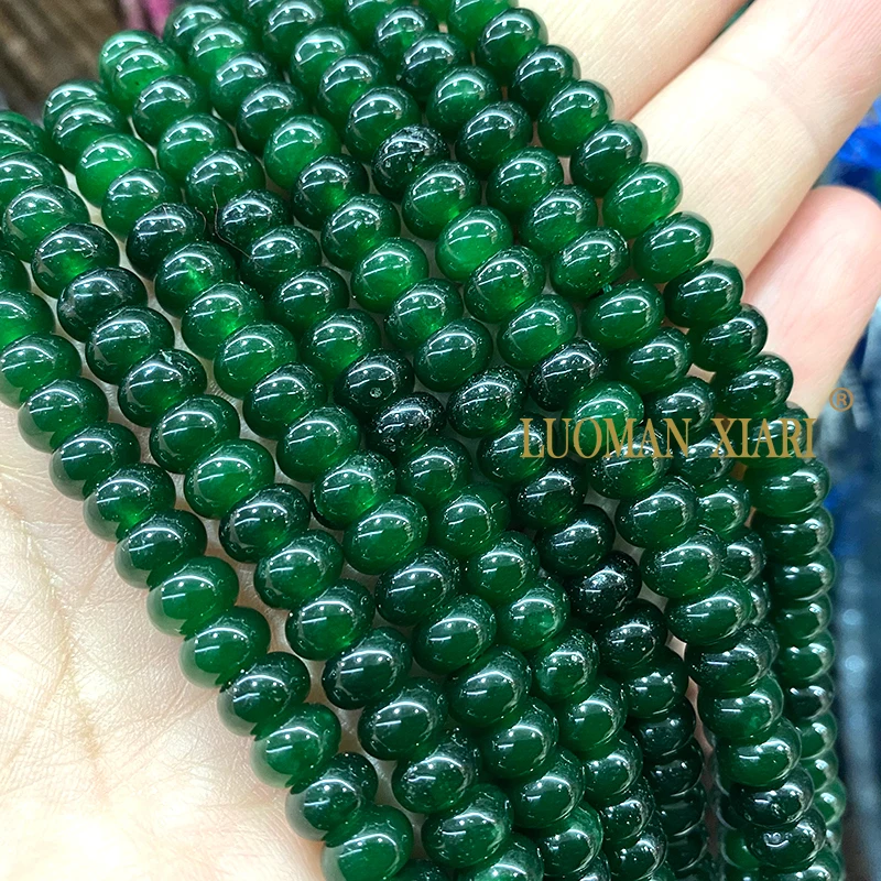 5x8MM Abacus Natural Chalcedony Aquamarine Tourmaline Ruby Quartz Stone Loose Spacer Bead for Jewelry Make Diy Bracelet Earrings
