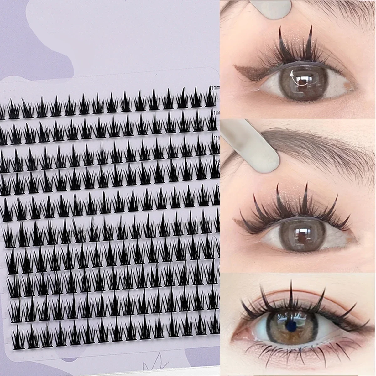160 Rows Cluster Lashes Faux Mink Eyelashes Cluster Natural Eyelash Extension 3D Russia Strip Individual Eyelashes Cluster